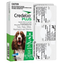 Credelio Plus Green Large Dogs 11kg-22kg (6-pack)