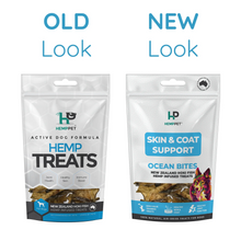 HempPet Skin & Coat Support Ocean Bites New Zealand Hoki Fish Hemp Infused Treats For Dogs (70g pack)