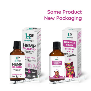 HempPet Hairball Relief Hemp Nectart & Hoki Fish & MCT Oil For Cats (100ml bottle)