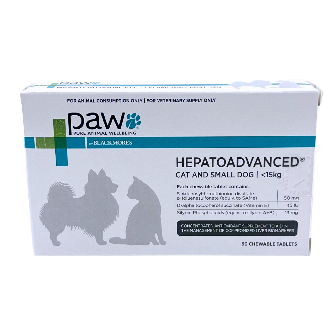 PAW Hepatoadvanced Cat & Small Dog <15kg (60 tablets)