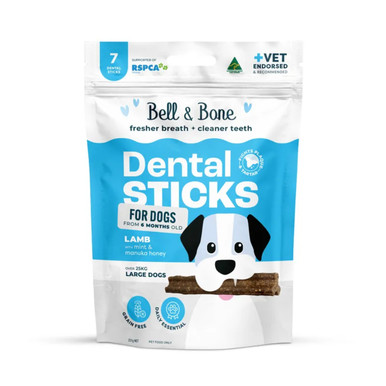 Bell & Bone Dental Sticks For Dogs - Lamb, Mint & Manuka Honey