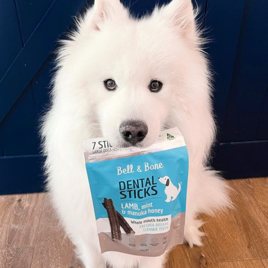 Bell & Bone Dental Sticks For Dogs - Lamb, Mint & Manuka Honey