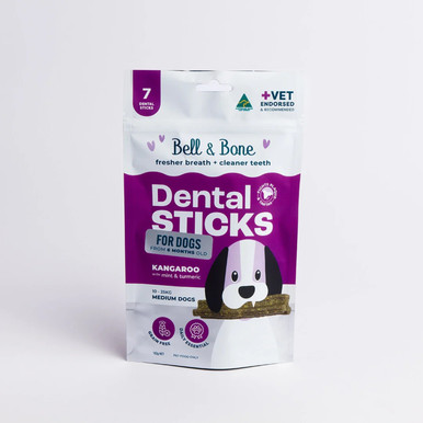 Bell & Bone Dental Sticks For Dogs - Kangaroo, Mint & Turmeric