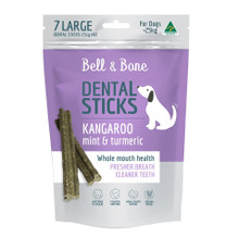 Bell & Bone Dental Sticks For Dogs - Kangaroo, Mint & Turmeric - Large Dog Pack