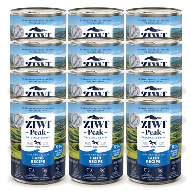 ZIWI Peak Wet Dog Food Lamb Recipe (12 x 390g Cans)