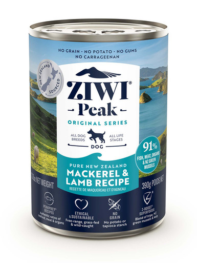 ZIWI Peak Wet Dog Food Mackerel & Lamb Recipe