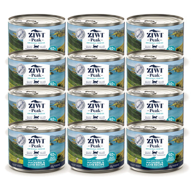 ZIWI Peak Wet Cat Food Mackerel & Lamb Recipe (12 x 185g cans)