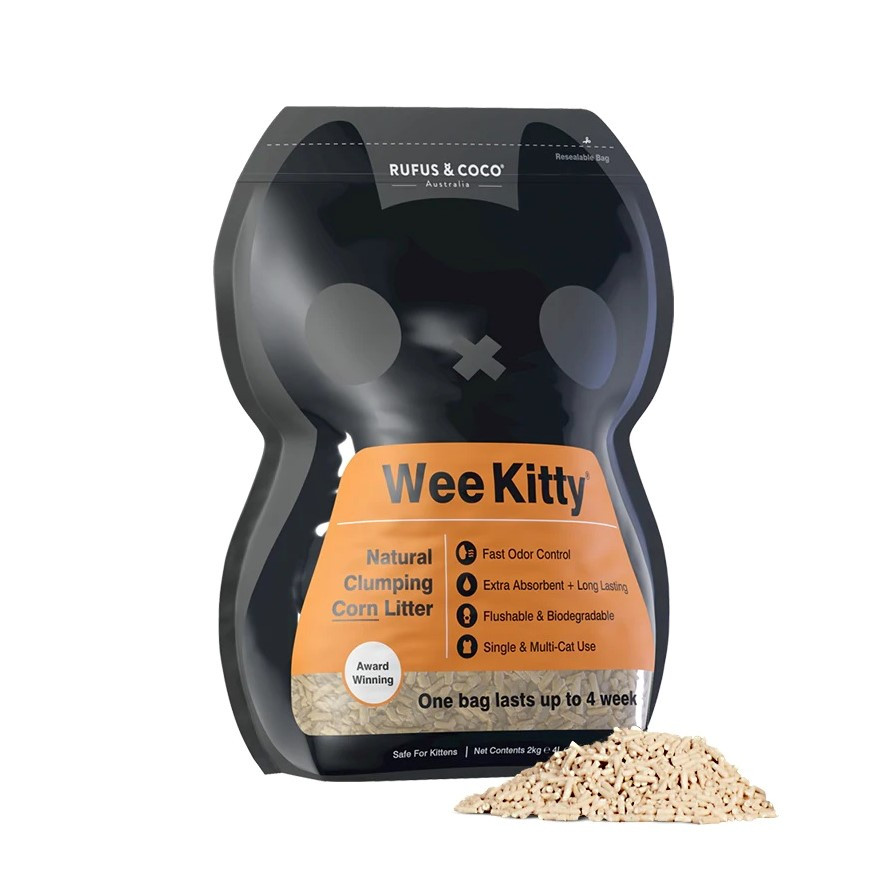 Rufus & Coco Wee Kitty Clumping Corn Cat Litter