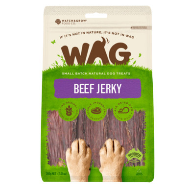 WAG Beef Jerky Dog Treats (200g)