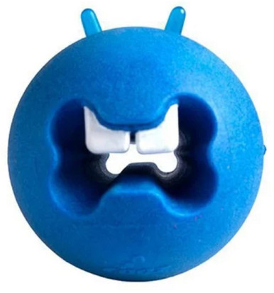 Rogz Fred Treat Dispensing Ball Toy For Dogs - Blue
