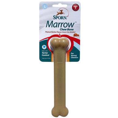 Sporn Marrow Chew Bone Peanut Butter Flavour Toy For Dogs - Large