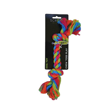 Scream 2-Knot Rope 22cm Dental Dog Toy - with tag