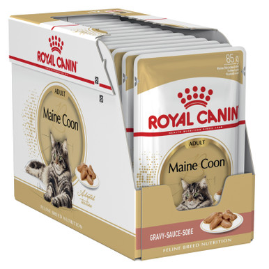 Royal Canin Maine Coon Gravy Adult Wet Cat Food - 12 x 85g Pouches (AT17P)