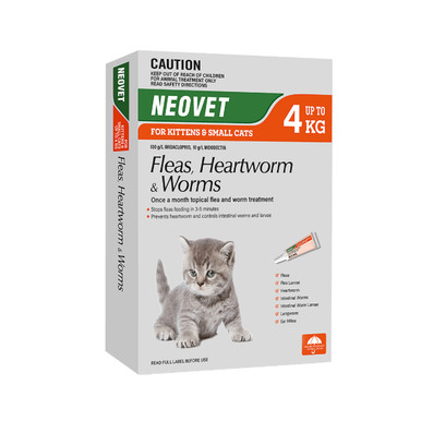 Neovet Flea and Worming for Kittens & Small Cats -  Up to 4kg