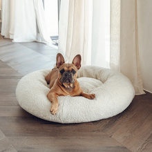 Sash Luxury Boucle Dog Bed Cream/Off White - S/M 80cm