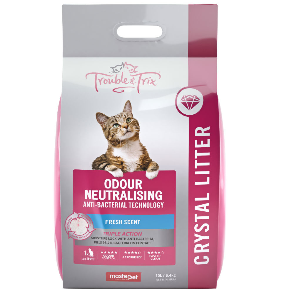 Trouble & Trix Antibacterial Crystal Cat Litter