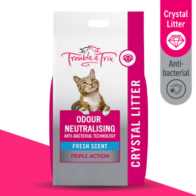 Trouble & Trix Antibacterial Crystal Cat Litter (15 Litre)