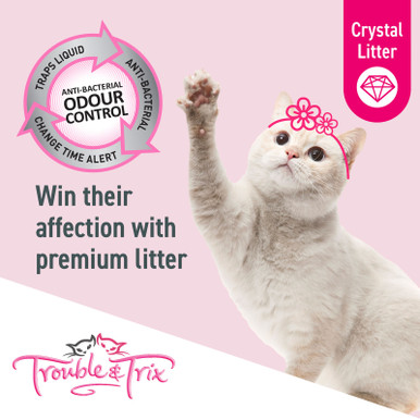 Trouble & Trix Antibacterial Crystal Cat Litter - Key Featres