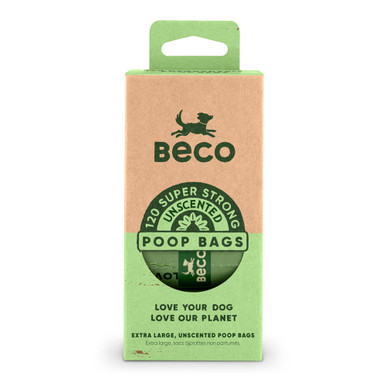 Beco Super Strong Unscented Poop Bags - 120 Pack