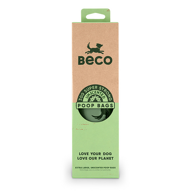 Beco Super Strong Unscented Poop Bags Single Roll (300 Pack)