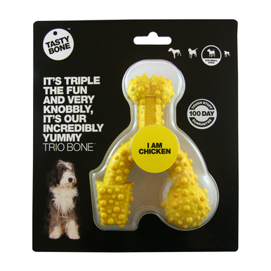 Tasty Bone Nylon Trio Chicken Chew Toy for Dogs - Small