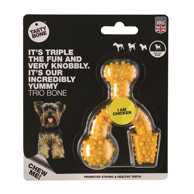 Tasty Bone Nylon Trio Chicken Chew Toy for Dogs - Toy
