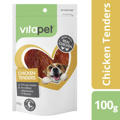 Vitapet Jerhigh Chicken Breast Tenders Dog Treats - 100g