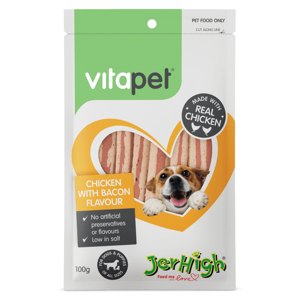 Vitapet Jerhigh Chicken With Bacon Flavour Dog Treats