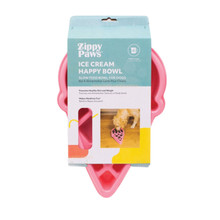 ZippyPaws Happy Bowl Ice Cream Slow Feeder Dog Bowl
