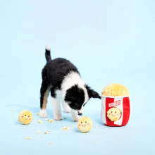 ZippyPaws Zippy Burrow Popcorn Bucket Interactive Squeaker Dog Toy