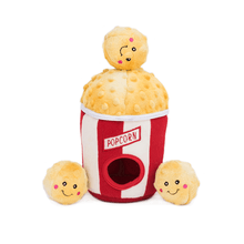 ZippyPaws Zippy Burrow Popcorn Bucket Interactive Squeaker Dog Toy