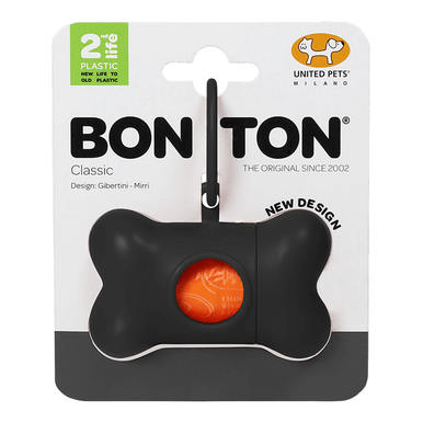 United Pets Bon Ton Classic 2nd Life Poop Bag Dispenser Black (12 Bags)