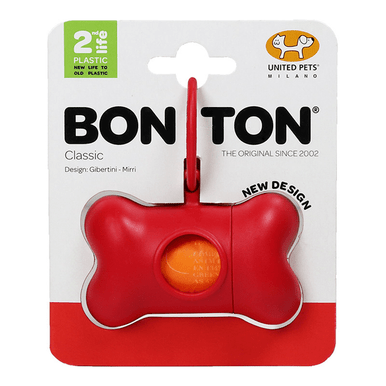 United Pets Bon Ton Classic 2nd Life Poop Bag Dispenser Red (12 Bags)