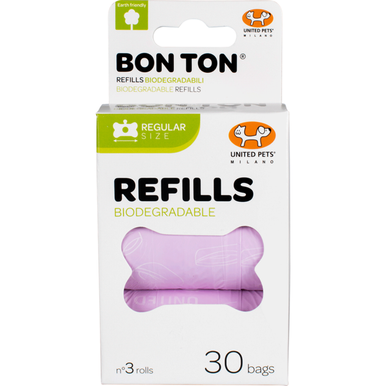 United Pets Bon Ton Biodegradable Poop Bag Refill Lilac (30 Bags)