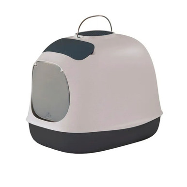 United Pets Minu Covered Cat Litter Grey/Black NoMat