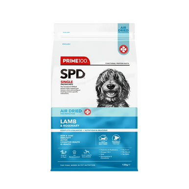 Prime100 SPD Air Dried Lamb & Rosemary Dry Dog Food - 120g
