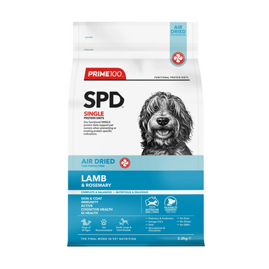 Prime100 SPD Air Dried Lamb & Rosemary Dry Dog Food - 2.2kg