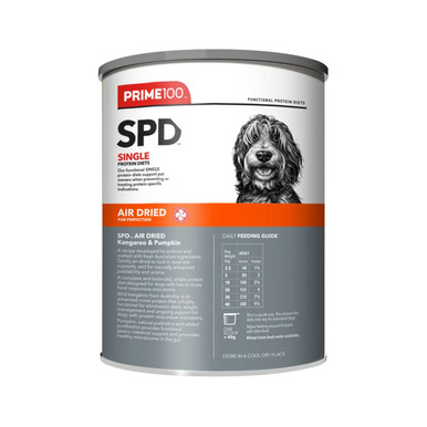 Prime100 SPD Air Dried Kangaroo & Pumpkin Dry Dog Food - 600g