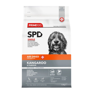 Prime100 SPD Air Dried Kangaroo & Pumpkin Dry Dog Food - 2.2kg