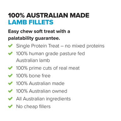 Prime100 SPT Lamb Fillets Dog Treats - 100g