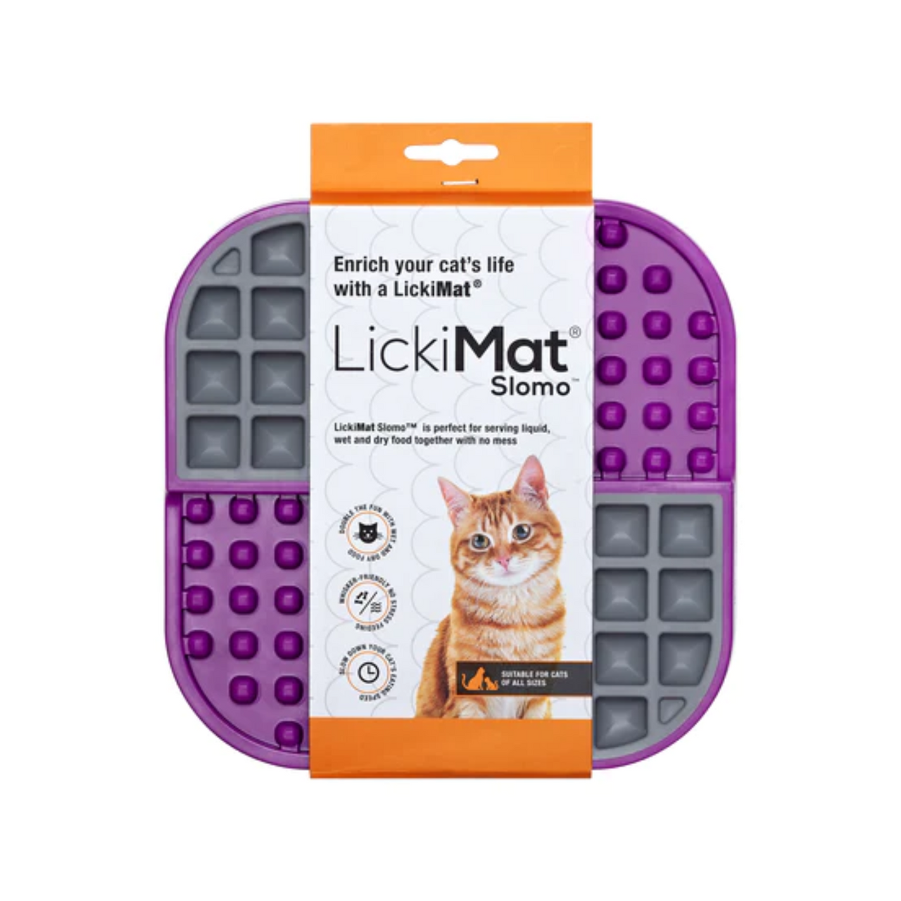 LickiMat Slomo Purple Cat