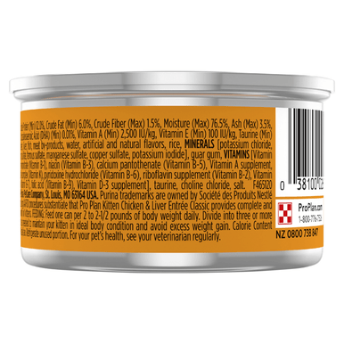 Pro Plan Kitten Chicken Liver Wet Cat Food (24 x 85g cans)
