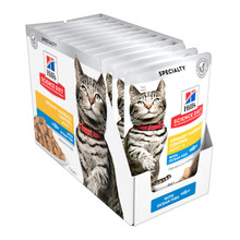 Hill's Science Diet Adult Urinary Hairball Control Ocean Fish Wet Cat Food (12 x 85g pouches)