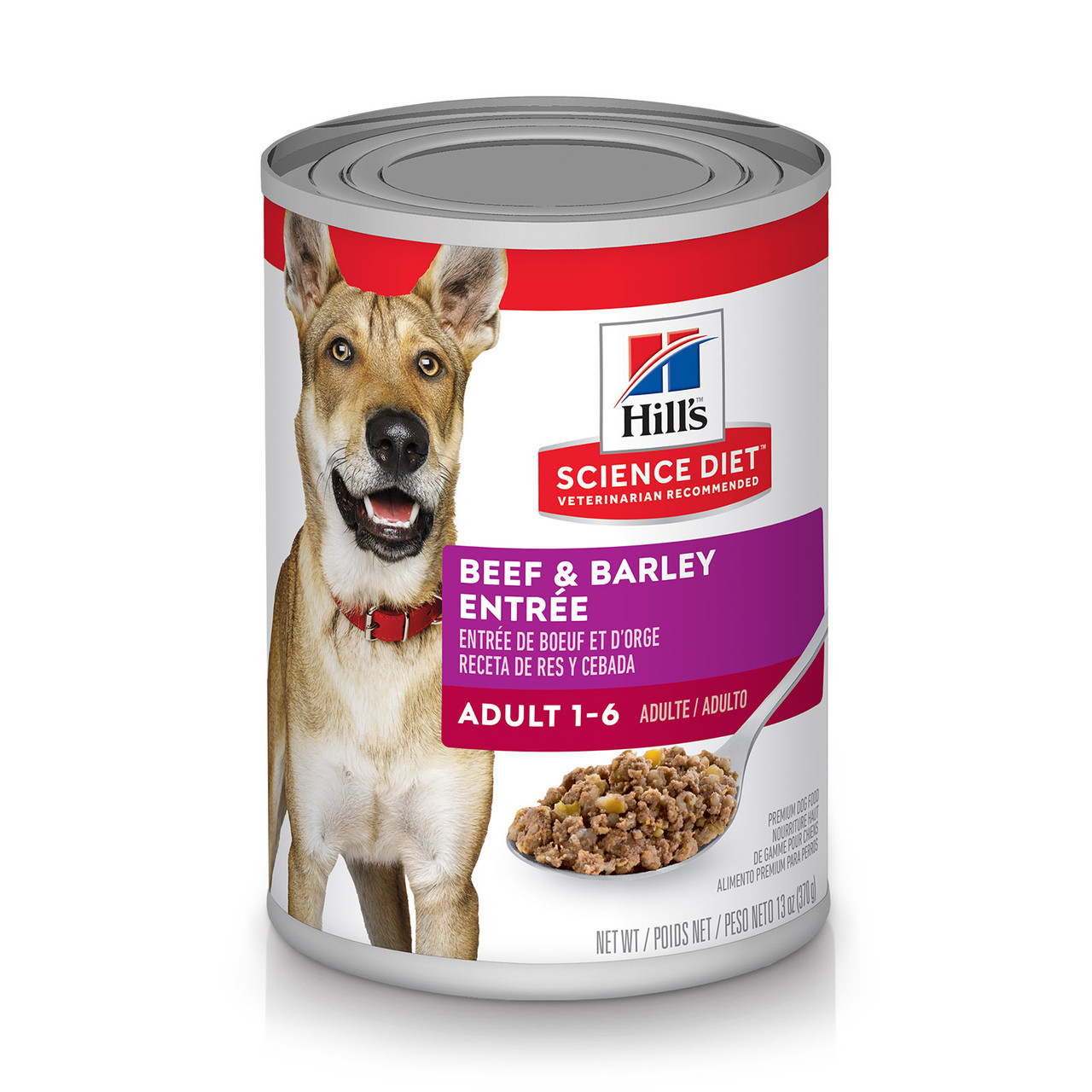Hill's Science Diet Adult Beef & Barley Entrée Wet Dog Food (12 x 370g cans)
