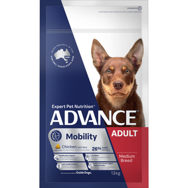 Advance Adult Mobilty Medium Breed Chicken with Rice Dry Dog Food (13kg bag)