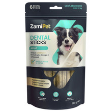 ZamiPet Dental Sticks For Adult Medium/Large Breed Dogs - 6 Sticks (200g)