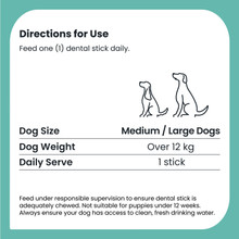 ZamiPet Dental Sticks For Adult Medium/Large Breed Dogs - 6 Sticks (200g)