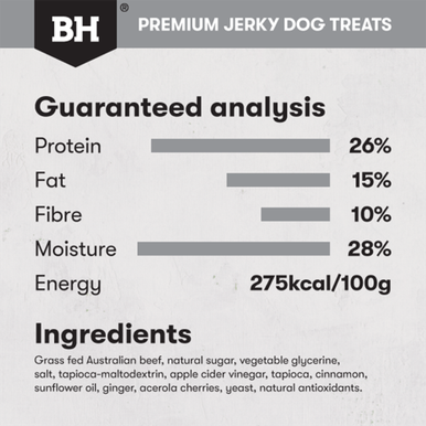 Black Hawk Beef Jerky Straps Dog Treats (100g pack)