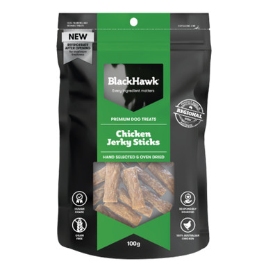 Black Hawk Chicken Jerky Sticks Dog Treats (100g pack)