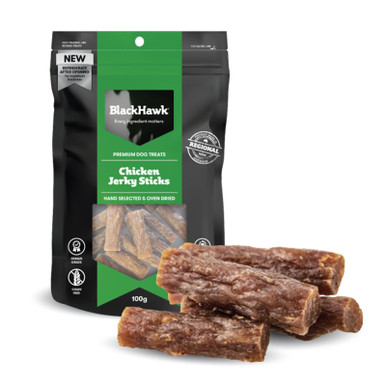 Black Hawk Chicken Jerky Sticks Dog Treats (100g pack)